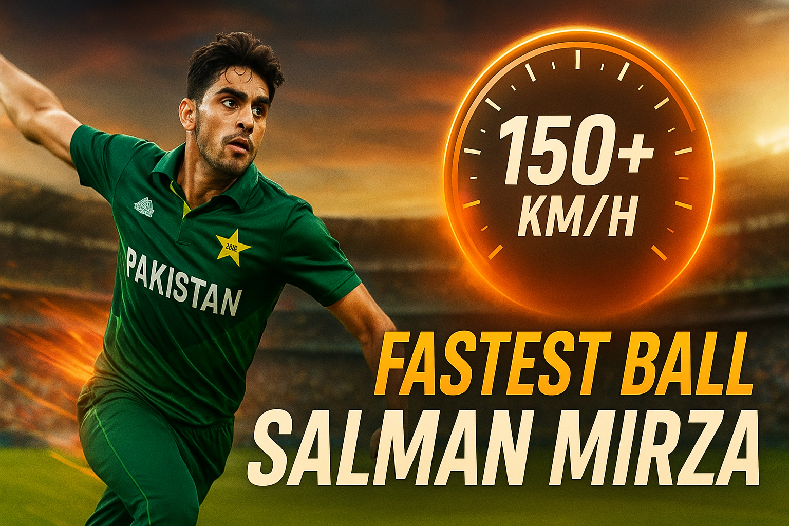 Salman Mirza bowling fastest delivery in Pakistan domestic match