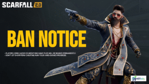 ScarFall hacker account ban message