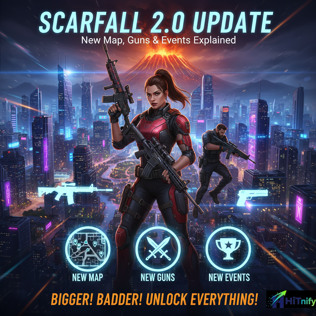 ScarFall 2.0 update new map and weapons - hitnify